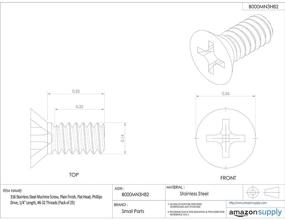 img 1 attached to 🔩 High Quality Stainless Machine Finish Phillips Threaded Fasteners