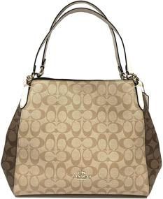 img 4 attached to 👜 Stylish Coach Pebbled Leather Black Women's Handbags & Wallets: Timeless Elegance and Functionality