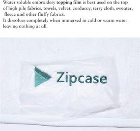 img 3 attached to Zipcase Clear Film Edition: 9 Inches × 50 Yard Roll Water Soluble Embroidery Stabilizer - Medium Weight & Thickness, Easily Wash Away, Ideal Topping Stabilizer