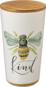 img 1 attached to 🐝 Charming Primitives by Kathy Kitchen Canisters Set: Bees - Kind, Sweet, Humble Trio