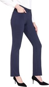 img 4 attached to 👖 BALEAF Women's Yoga Dress Pants: Stretchy Work Slacks with Pockets for Business Casual Straight Leg/Bootcut Trousers – Available in 29"/31"/33"/35" Lengths