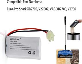 img 2 attached to Replacement Battery for BAOBIAN XB2700, V2930, V2700Z, VAC-XB2700, V2700 Vacuum - 4.8V 1500mAh Ni-Mh - Compatible with Euro Pro Shark Carpet Sweeper