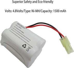 img 1 attached to Replacement Battery for BAOBIAN XB2700, V2930, V2700Z, VAC-XB2700, V2700 Vacuum - 4.8V 1500mAh Ni-Mh - Compatible with Euro Pro Shark Carpet Sweeper