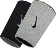 🏀 stay dry and stylish with nike dri-fit doublewide wristbands - home & away 2pk logo