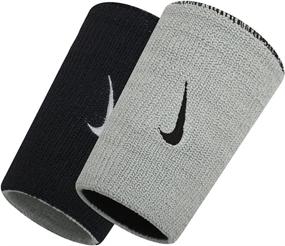 img 1 attached to 🏀 Stay Dry and Stylish with Nike Dri-Fit Doublewide Wristbands - Home & Away 2Pk