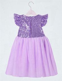 img 3 attached to 👗 Elegant Sequin Ruffle Dress for Flower Girls - Cilucu Girl Tutu Princess Sparkle