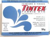 ткань синего павлиньего цвета от бренда tintex логотип