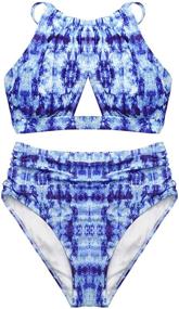 img 4 attached to 👗 Flattering Neckline Fashion: Discover Ageeth Tankini Swimsuits for Women