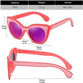 img 3 attached to 🕶️ Polarized Rubber-Flexible Sunglasses for Boys' Accessory with Enhanced Protection