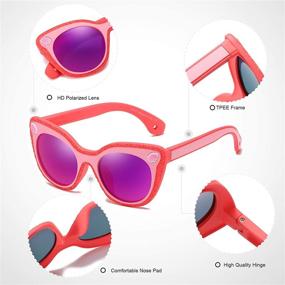 img 2 attached to 🕶️ Polarized Rubber-Flexible Sunglasses for Boys' Accessory with Enhanced Protection