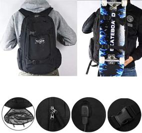 img 1 attached to Skateboard Backpack Basketball Multi Function Resistant