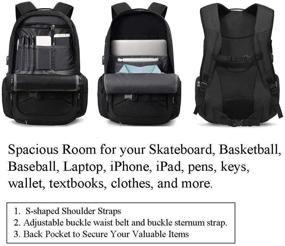 img 2 attached to Skateboard Backpack Basketball Multi Function Resistant