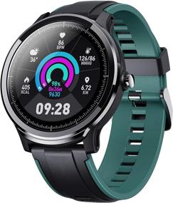 img 4 attached to 📱 1.3" Full Touch Screen Smart Watch for Android and iOS Phones - IP68 Waterproof Fitness Tracker with Pedometer, Heart Rate, and Sleep Monitor for Men and Women