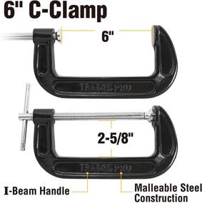 img 3 attached to 🔧 TradesPro 836141 6 Inch C Clamp: Secure and Reliable Clamp for Your Projects