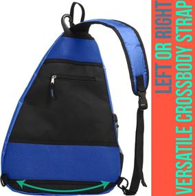 img 1 attached to Athletico Sling Bag - Crossbody Backpack for Pickleball, Tennis, Racketball, and Travel - Unisex Design