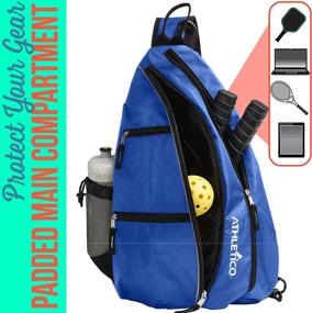 img 2 attached to Athletico Sling Bag - Crossbody Backpack for Pickleball, Tennis, Racketball, and Travel - Unisex Design