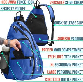 img 3 attached to Athletico Sling Bag - Crossbody Backpack for Pickleball, Tennis, Racketball, and Travel - Unisex Design