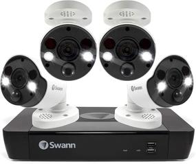 img 4 attached to 🏠 Swann Home Security Camera System: 8 Channel 4 Cameras POE NVR 4K Ultra HD, Face Recognition, Night Vision, Motion Sensor Lights, 2TB HDD