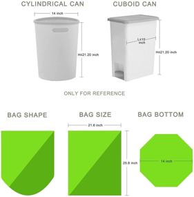 img 2 attached to 🗑️ Inwaysin 8 Gallon Trash Bags: Compostable Clear Green 100 Count for Simple Human H Trash Can (6-9 Gal 30L)
