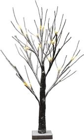 img 2 attached to 🎄 Vanthylit 2FT Tabletop Twig Tree Lights: Snow Dusted Christmas Decorations for Festive Ambience