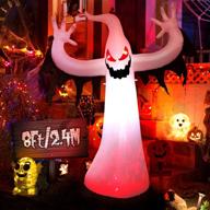 👻 6ft wewill christmas inflatable snowman – festive xmas decoration for indoor & outdoor parties, yard décor (ghost) logo