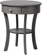 🪑 convenience concepts classic accents shaffer end table, wirebrushed dark gray - optimal for seo logo