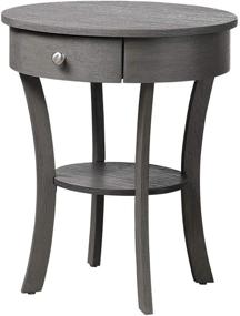 img 2 attached to 🪑 Convenience Concepts Classic Accents Shaffer End Table, Wirebrushed Dark Gray - Optimal for SEO