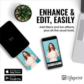 img 2 attached to 📷 Lifeprint 3x4.5 Портативный фото- и видеопринтер: оживите свои фотографии с iPhone и Android с помощью дополненной реальности - черный.