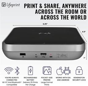 img 1 attached to 📷 Lifeprint 3x4.5 Portable Photo & Video Printer: Bring Your iPhone & Android Photos to Life with Augmented Reality – Black