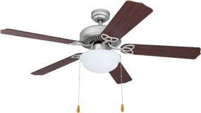 img 1 attached to 🌬️ Prominence Home 80027-01 Dove Creek LED Globe Light: 52-inch Brushed Nickel Ceiling Fan