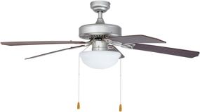 img 2 attached to 🌬️ Prominence Home 80027-01 Dove Creek LED Globe Light: 52-inch Brushed Nickel Ceiling Fan