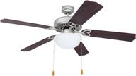 🌬️ prominence home 80027-01 dove creek led globe light: 52-inch brushed nickel ceiling fan логотип