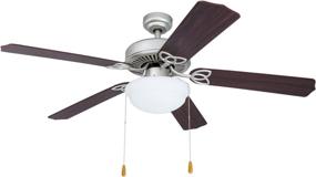 img 4 attached to 🌬️ Prominence Home 80027-01 Dove Creek LED Globe Light: 52-inch Brushed Nickel Ceiling Fan