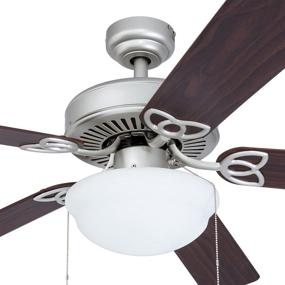 img 3 attached to 🌬️ Prominence Home 80027-01 Dove Creek LED Globe Light: 52-inch Brushed Nickel Ceiling Fan