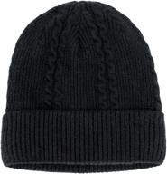 warm and stylish dahlia men's skullies & beanies - wool, knit winter hat with fleece lining logo