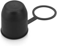 π kwmobile trailer hitch ball cover - 2" (50mm) plastic tow ball cap - weatherproof & car wash safe - black logo