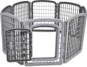 img 3 attached to 🐾 SEO-Optimized 8-Panel Plastic Pet Pen Cage Playpen by Amazon Basics