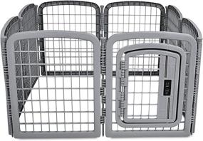 img 2 attached to 🐾 SEO-Optimized 8-Panel Plastic Pet Pen Cage Playpen by Amazon Basics