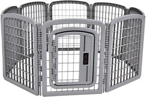 img 4 attached to 🐾 SEO-Optimized 8-Panel Plastic Pet Pen Cage Playpen by Amazon Basics
