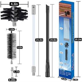 img 2 attached to 🧹 30FT Morinoli Dryer Vent Cleaning Kit with Chrome Button Locking System - Lint Removal, Duct Cleaner Kit, Vacuum Attachment, Nozzle Hose Attachment