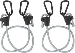 img 4 attached to 🔗 National Hardware N263-081 Bungee Cords with Carabiner 2 Pack: Adjustable Length Tie Down Straps for Car Hooks, Truck Accessories, and Garage Organization - Black