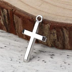 img 2 attached to 🔒 JGFinds Cross Crucifix Charm Pendants - 150 Pack (Antiqued Silver/Bronze/Gold Tone) - DIY Jewelry Making Supplies