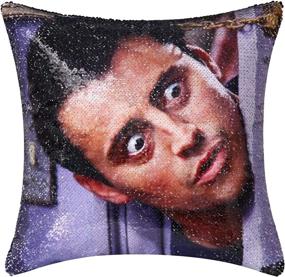 img 2 attached to 🔮 Mesmerizing Magic: JASen Friends Joey Tribbiani Sequin Pillow Cover - Color Changing Mermaid Pillowcase - Custom Gift for Her/Him