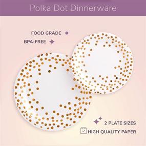 img 1 attached to 🎉 250 Piece Party Plate and Cup Set with Napkins and Straws - Disposable Gold Paper Plates and Decorations for Engagement, Birthday, Anniversary, Graduation, and Any Celebrations