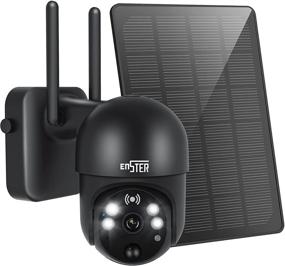 img 4 attached to Solar-Powered Outdoor Security Camera with 360° View, ENSTER Wireless PTZ, WiFi Home Surveillance, Waterproof with Spotlight, Solar Panel, Color Night Vision, Motion Detection, 2-Way Audio, SD & Cloud Storage