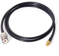 📻 bingfu ham radio antenna adapter: sma female to uhf so239 female, 1m rg58 coaxial jumper cable for handheld ham two way radio walkie talkie kenwood wouxun baofeng bf-f8hp uv-5r uv-82 bf-888s gt-3 logo