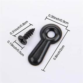 img 2 attached to 🖼️ 100pcs Black Picture Frame Hardware Backing Clips with Screws - Turn Button Fasteners for Hanging Posters, Drawings, Crafts - Photo Frame Parts for Enhanced Framing