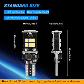 img 3 attached to 💡 Auxbeam пара светодиодных ламп для задних фонарей - 921 светодиодная лампа W16W 800 Лм HID белого цвета обновление