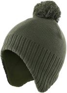 🧸 warm and cozy: home prefer toddler boys girls earflap fleece knit beanie – the perfect winter hat for kids logo