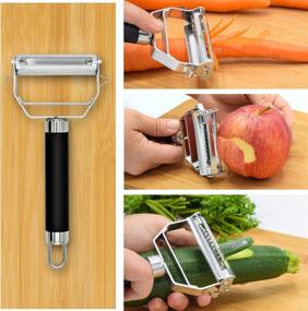 img 3 attached to 🔪 FYD Peeler Set: Dual Julienne and Vegetable Peelers - Comfortable Handle, Ultra Sharp Stainless Steel Blades - The Perfect Kitchen Peeler Set for Creating Delightful Meals